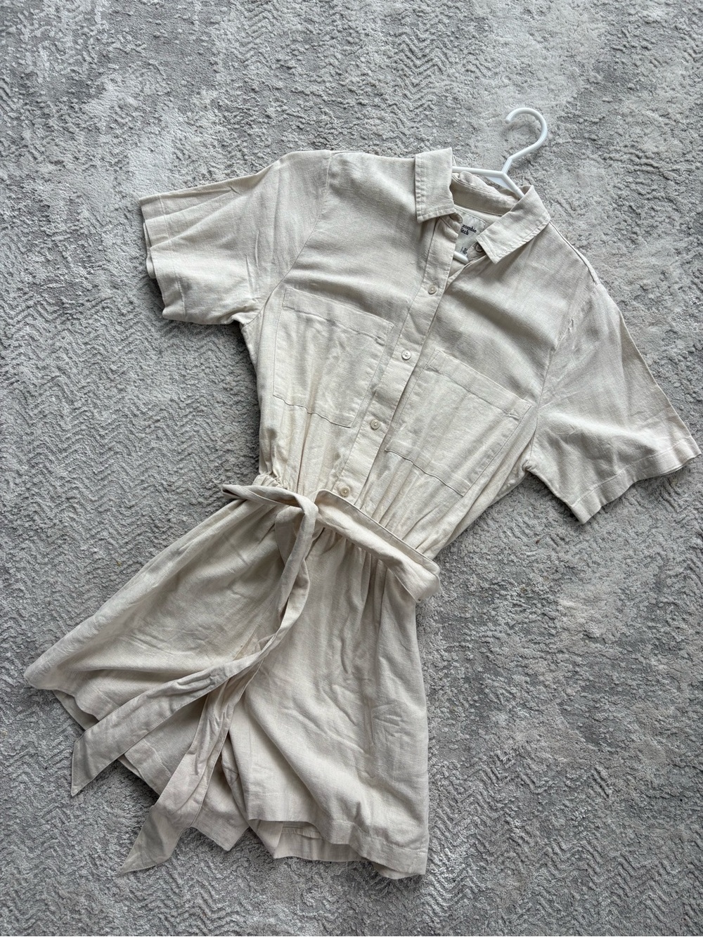 Abercrombie Beige Linen Romper